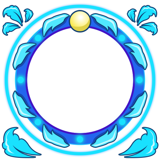 Blue Floral Frame Avatar frames