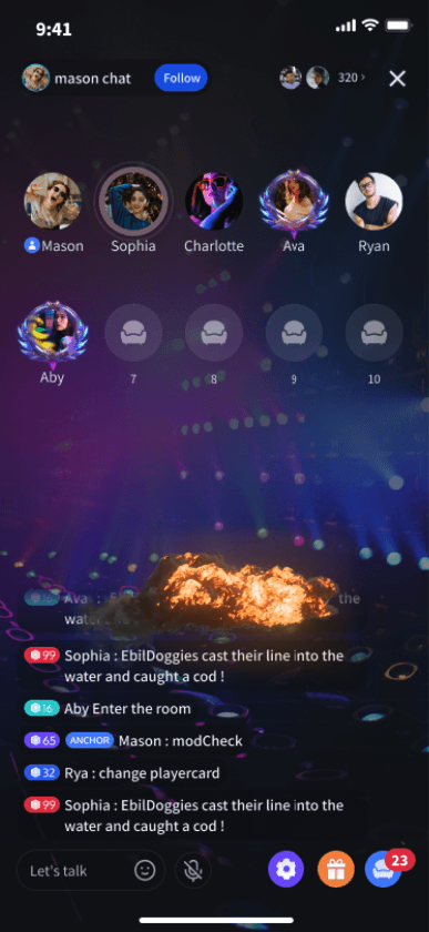 Chat Fire Effect