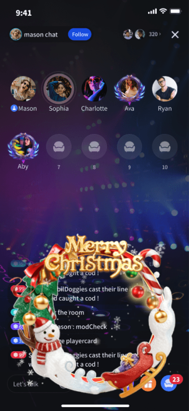 Christmas Chat Frame