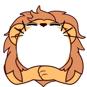 Cute Lion Hug Sticker Avatar frames