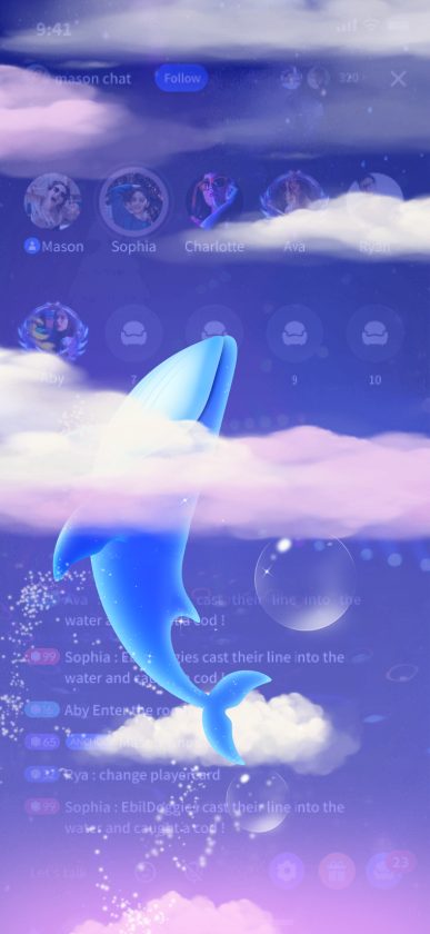 Dreamy Blue Whale
