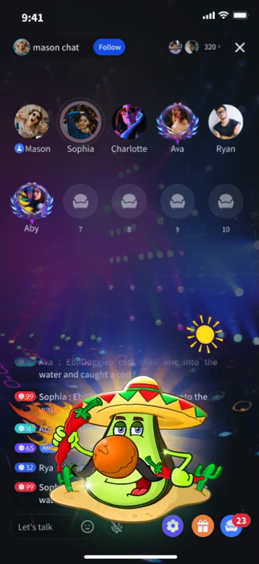 Fiery Avocado Animation