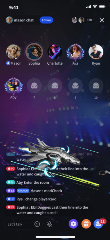 Futuristic Chat Spaceship
