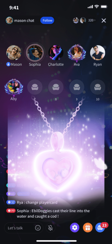 Glowing Heart Necklace