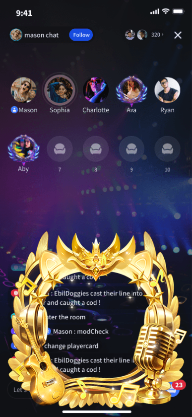 Golden Music Frame