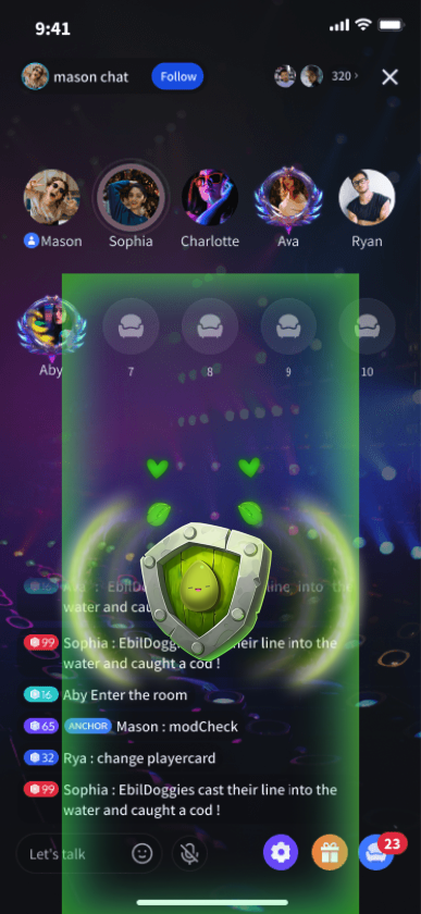 Green Shield Emote