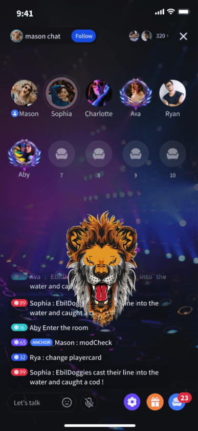 Lion Chat Badge