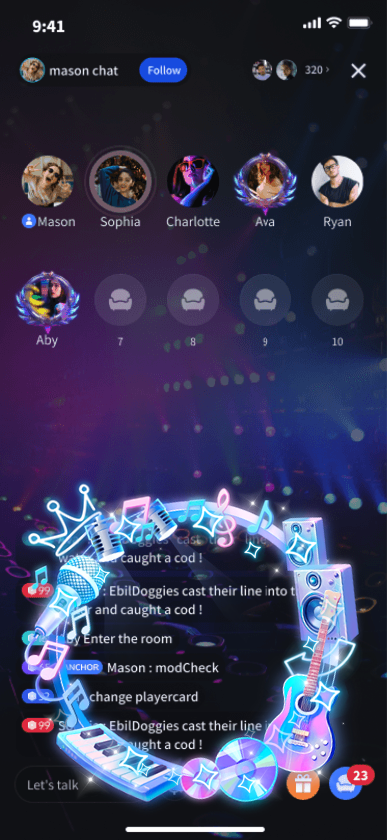 Music Neon Frame
