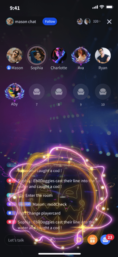 Neon Chat Badge
