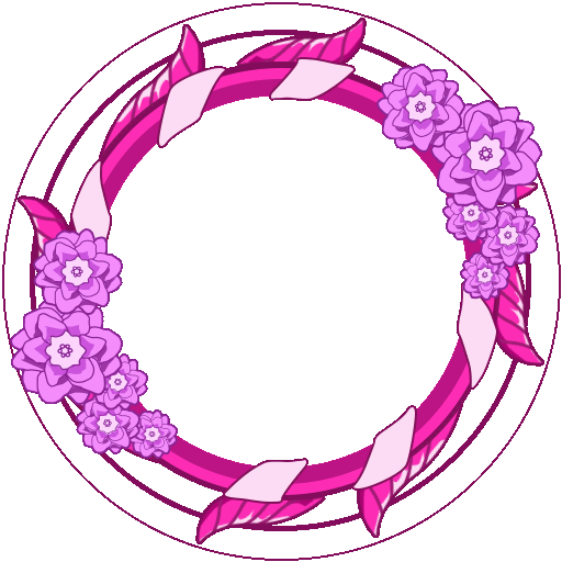 Pink Floral Frame Avatar frames