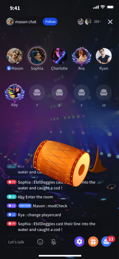 Virtual Chat Drum