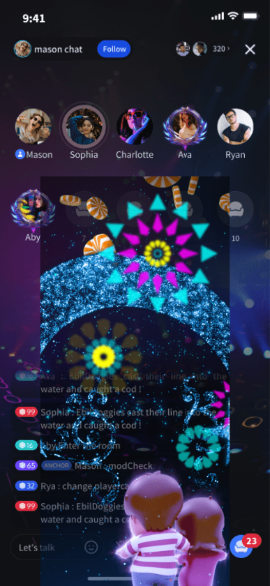 Virtual Fireworks Chat