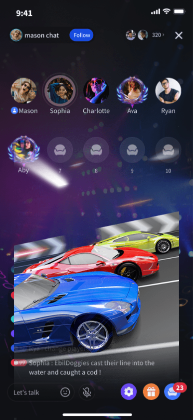 Virtual Racing Chat