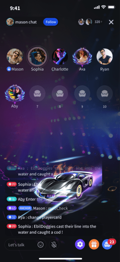 Virtual Racing Chat