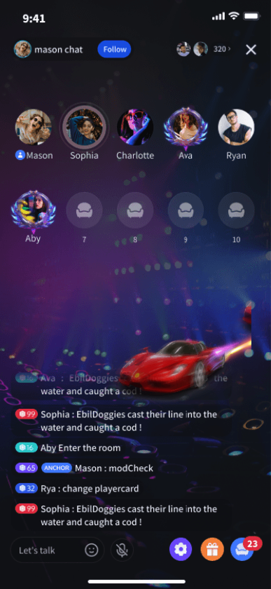Virtual Racing Chat