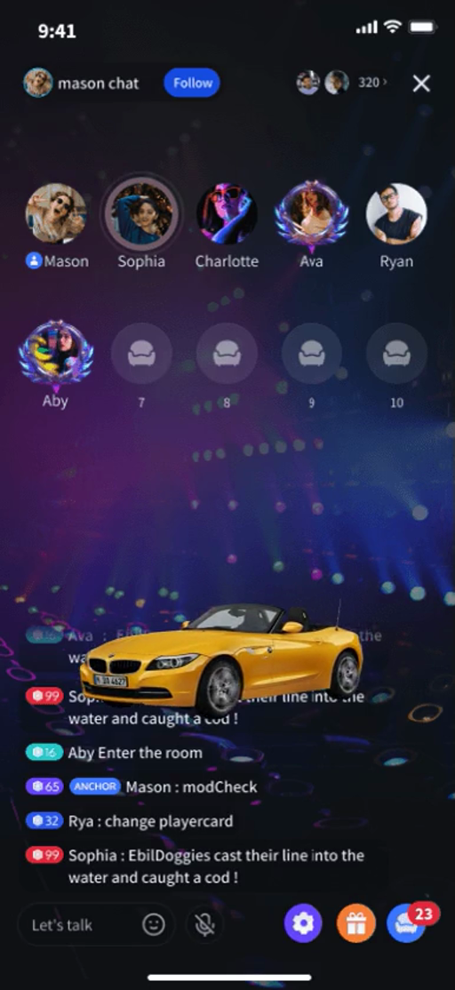 Yellow Sports Car
